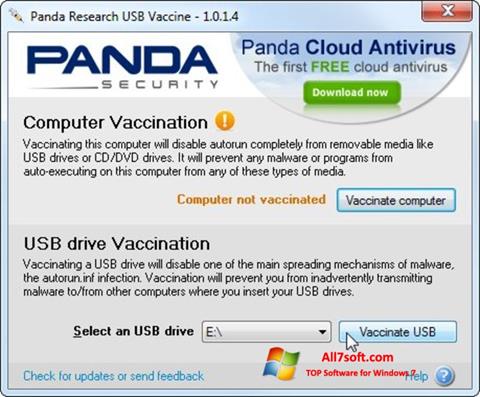 Screenshot Panda USB Vaccine untuk Windows 7