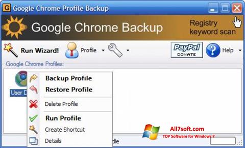 Screenshot Google Chrome Backup untuk Windows 7
