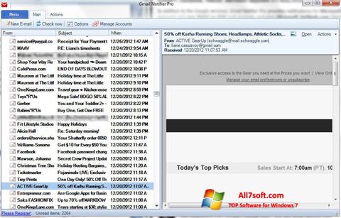 Screenshot Gmail Notifier untuk Windows 7