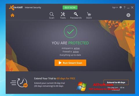 Screenshot Avast Internet Security untuk Windows 7