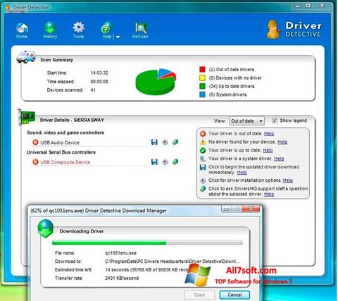 Screenshot Driver Detective untuk Windows 7