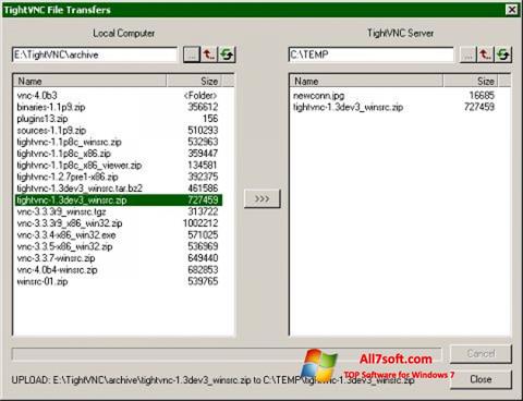 Screenshot TightVNC untuk Windows 7