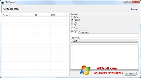 Screenshot CPU-Control untuk Windows 7