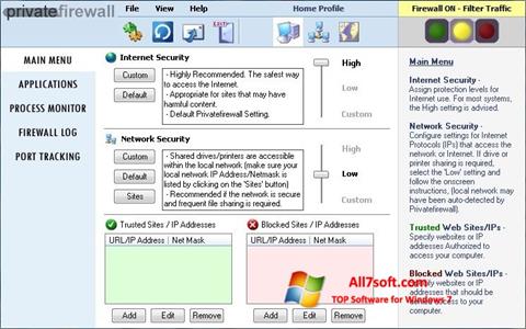 Screenshot Privatefirewall untuk Windows 7