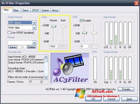 Screenshot AC3Filter untuk Windows 7