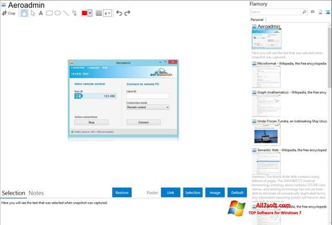 Screenshot AeroAdmin untuk Windows 7