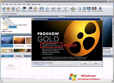 Screenshot ProShow Gold untuk Windows 7