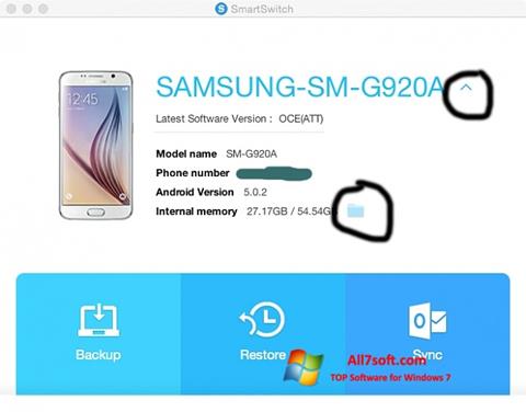Screenshot Samsung Smart Switch untuk Windows 7