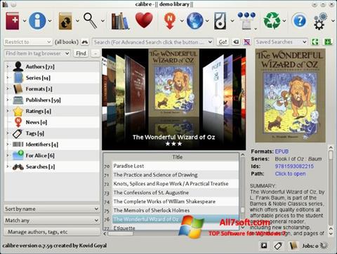 Screenshot Calibre untuk Windows 7