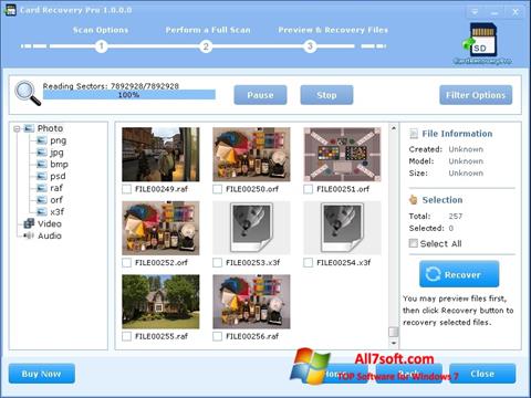 Screenshot CardRecovery untuk Windows 7