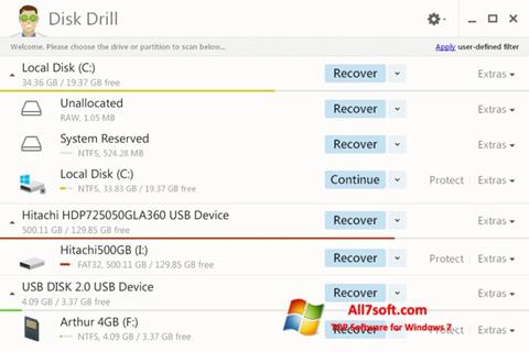 Screenshot Disk Drill untuk Windows 7