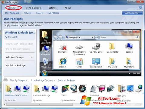 Screenshot IconPackager untuk Windows 7