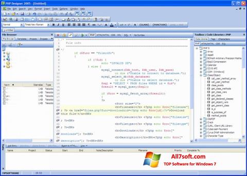 Screenshot phpDesigner untuk Windows 7