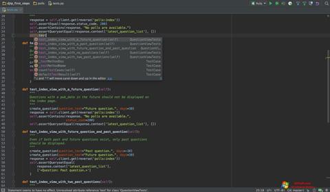 Screenshot PyCharm untuk Windows 7
