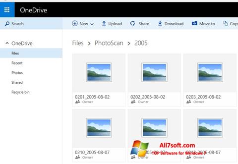Screenshot OneDrive untuk Windows 7