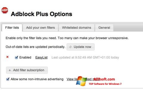 Screenshot Adblock Plus untuk Windows 7