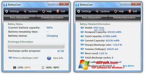 Screenshot BatteryCare untuk Windows 7