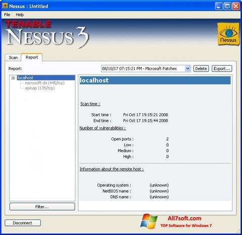 Screenshot Nessus untuk Windows 7