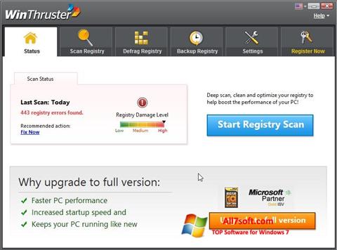 Screenshot WinThruster untuk Windows 7