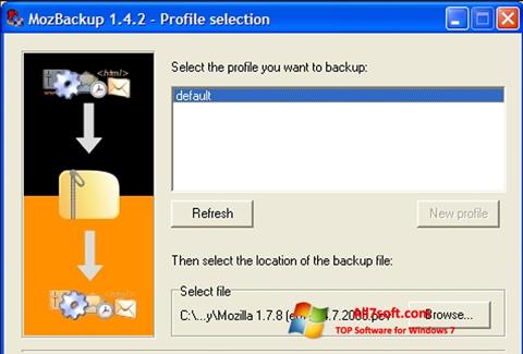 Screenshot MozBackup untuk Windows 7