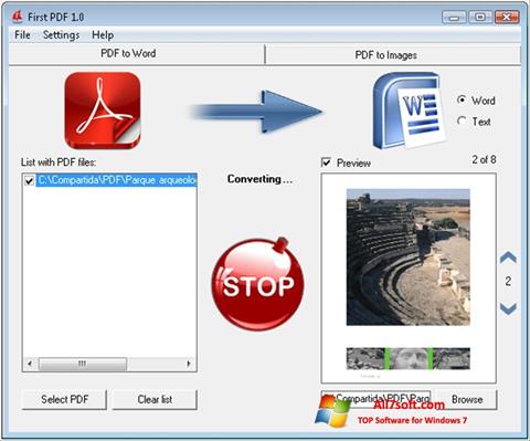 Screenshot First PDF untuk Windows 7