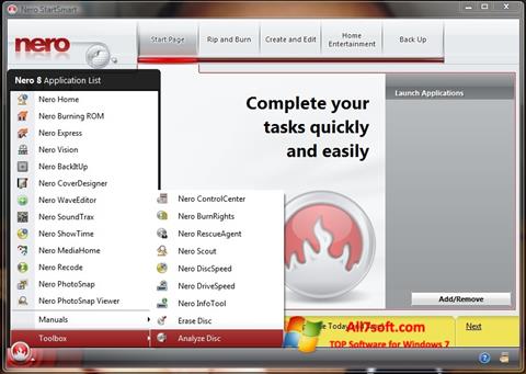 Screenshot Nero StartSmart untuk Windows 7