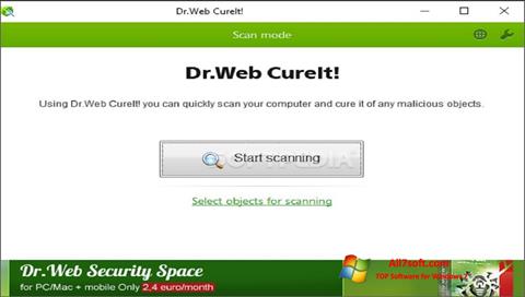 Screenshot Dr.Web CureIt untuk Windows 7