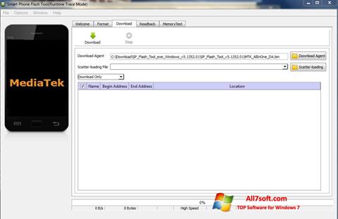 Screenshot FlashTool untuk Windows 7