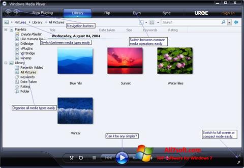 Screenshot Media Player untuk Windows 7