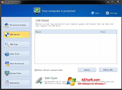 Screenshot USB Disk Security untuk Windows 7