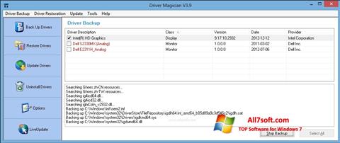 Screenshot Driver Magician untuk Windows 7