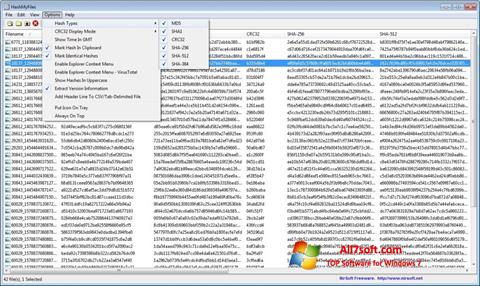 Screenshot HashMyFiles untuk Windows 7
