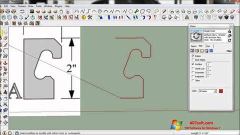 Screenshot SketchUp untuk Windows 7