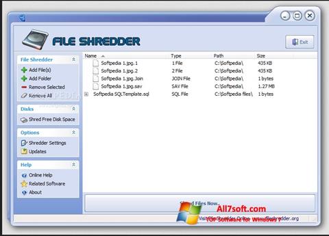 Screenshot File Shredder untuk Windows 7