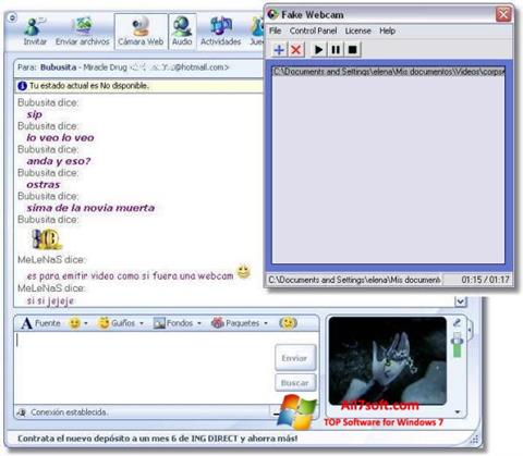 Screenshot Fake Webcam untuk Windows 7