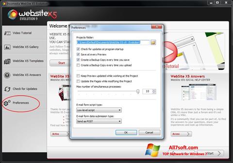 Screenshot WebSite X5 untuk Windows 7