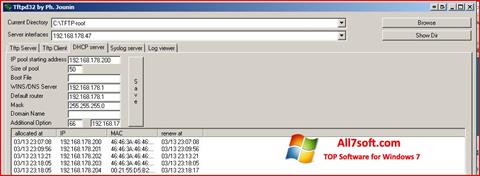 Screenshot Tftpd32 untuk Windows 7