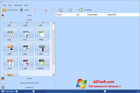 Screenshot Format Factory untuk Windows 7